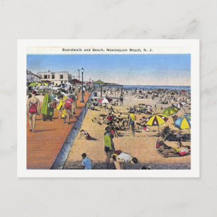 Manasquan, New Jersey, Boardwalk, Vintage Briefkaart