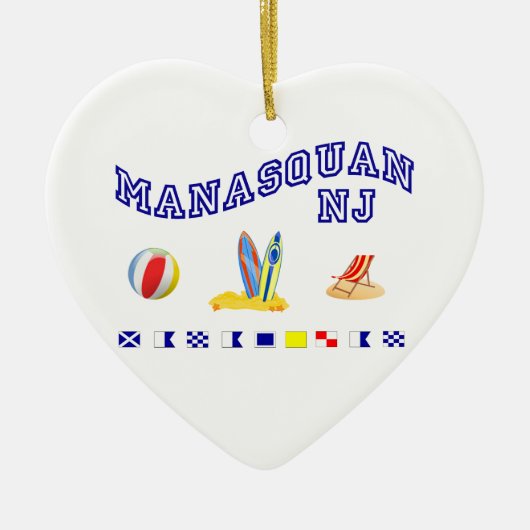 Manasquan NJ - Spelling op zee Keramisch Ornament (Voorkant)