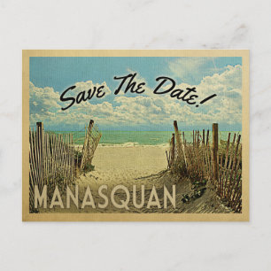 Manasquan Save the Date  Beach Nautical Aankondigingskaart