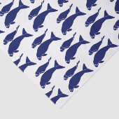 Manat Silhouette Tekening Blauw Tissuepapier (Detail)