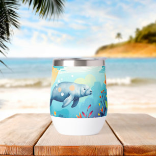Manat sous-marin et art Imaginaire floral