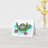 Manate avec la carte d'anniversaire Maracas (Fleur jaune)