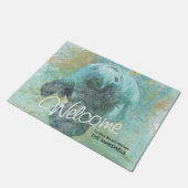 Manate Painting Beach House Welcome Mat (Schuin)