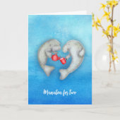 'Manatea for two' (Manatea pour deux) carte mignon (Fleur jaune)