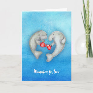 'Manatea for two' (Manatea pour deux) carte mignon
