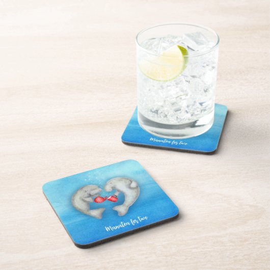 "Manatea for two" tea drink verdoezelaar onderzett Bier Onderzetter (Rechterzijde)