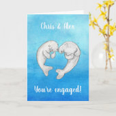 Manateboarden in de verloving kaart (Gele Bloem)