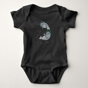 Manatee Astronaut Gift Women Space Manatee Romper