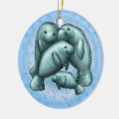 Manatee Bubbles-ornament Keramisch Ornament (Links)