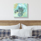 Manatee Coastal Living Painting Canvas Afdruk (Insitu (Slaapkamer))