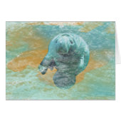 Manatee En Art Océanique (Devant horizontal)