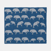 Manatee Fleece Blanket Deken (Voorkant (Horizontaal))