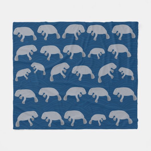 Manatee Fleece Blanket Deken (Voorkant (Horizontaal))