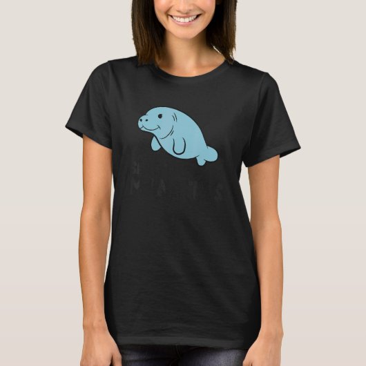 Manatee Floaty Potato Save The Manatees T-shirt (Voorkant)