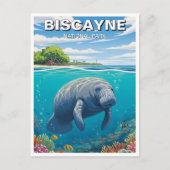 Manatee in het Biscayne National Park Briefkaart (Voorkant)