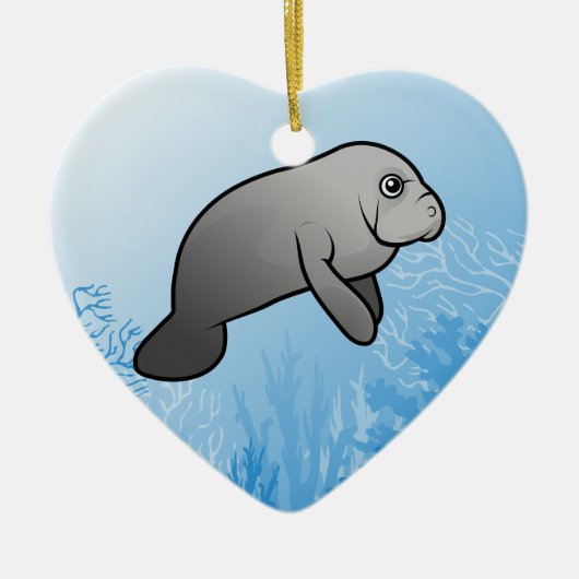 Manatee Keramisch Ornament (Voorkant)