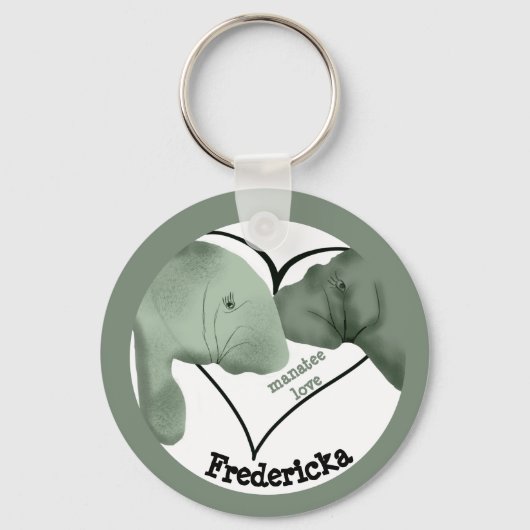 Manatee Love Sleutelhanger (Voorkant)