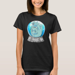 Manatee Mam en Baby Spelen Schattige Sneeuw Wereld T-shirt