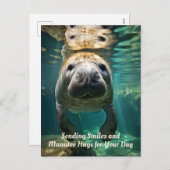 Manatee Marvel:  Manatee Feestdagenkaart (Voorkant / Achterkant)