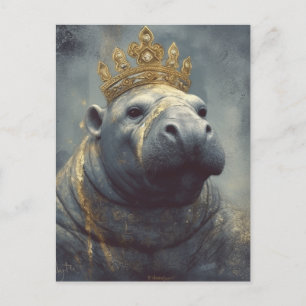 Manatee met een kroon briefkaart