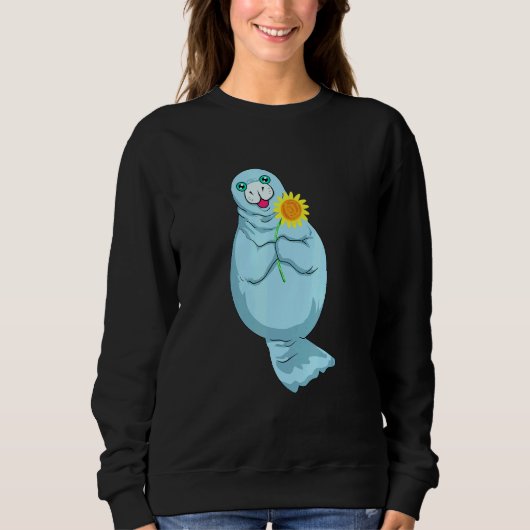 Manatee met zonnebloem trui (Voorkant)