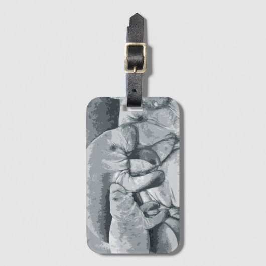 Manatee moeder met Bagagelabel Calf (Voorkant (verticaal))