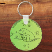 Manatee ontwerp op sleutelhanger (Achterkant)