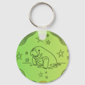 Manatee ontwerp op sleutelhanger (Achterkant)