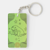 Manatee ontwerp op sleutelhanger (achterkant)