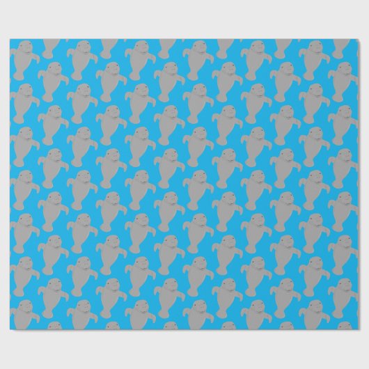 Manatee Pattern Animal Cadeaupapier (Vlak)