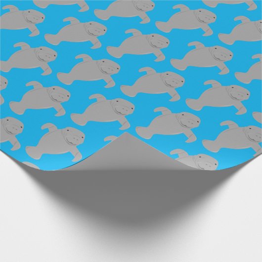Manatee Pattern Animal Cadeaupapier (Hoek)
