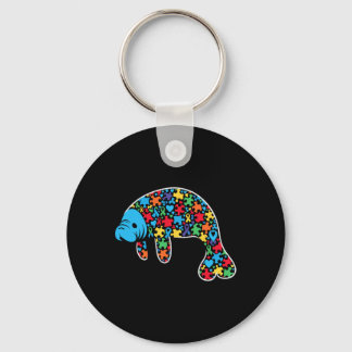 Manatee Puzzle Autisme Bewustzijn Autistische Vrou Sleutelhanger