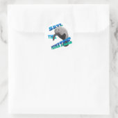 Manatee Ronde Sticker (Tas)