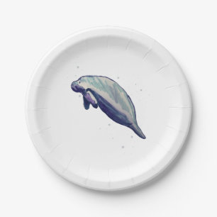 Manatee schilderij Splashing papier Bord
