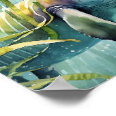Manatee Waterverf Wall Art Poster (Hoek)