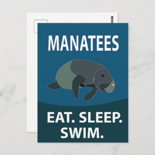 Manatee Zee Koe Dier Manatee Briefkaart
