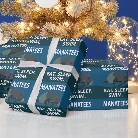 Manatee Zee Koe Dier Manatee Cadeaupapier (Feestdagen)