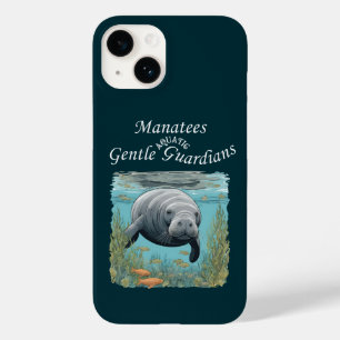 Manatees Gentle Aquatic Guardians Case-Mate iPhone 14 Hoesje
