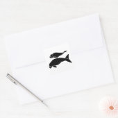 Manatees Vierkante Sticker (Envelop)
