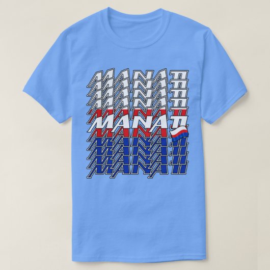 Manati Cascade tekst 3 T-shirt (Design voorkant)