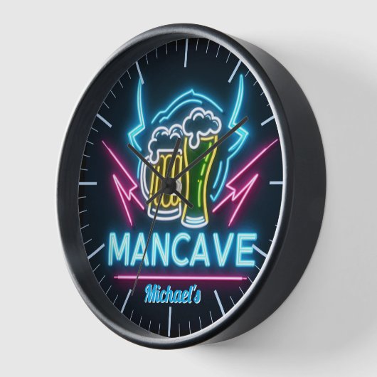 Mancave Bar Klok Neon Beer Custom Name Dads (Hoek)