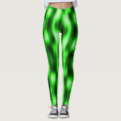 Manchado verde e preto estilo pastilhas de vidro leggings (Voorkant)
