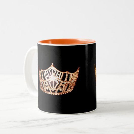 Manche à l'américaine Orange Crown Mug (Devant gauche)