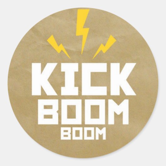 Manche Stickers Kick Boom Boom (Devant)