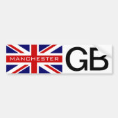 Manchester Britse Unie jack vlag bumper sticker (Voorkant)