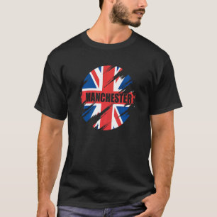 Manchester Britse vlag Engeland Verenigd Koninkrij T-shirt