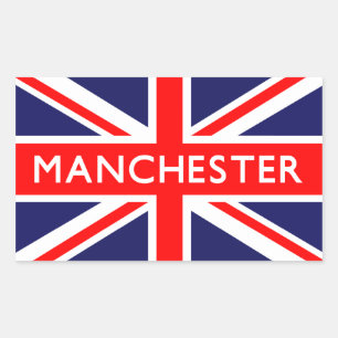 Manchester: Britse vlag Rechthoekige Sticker