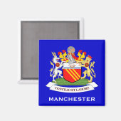 Manchester*, Britse wapenschild Magnet Magneet (Voorkant / Achterkant)