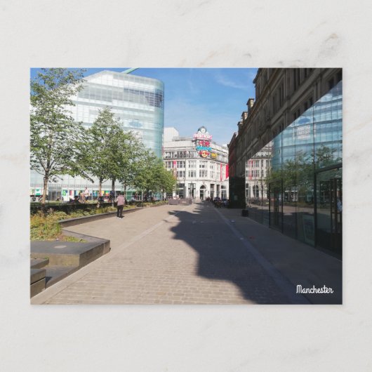 Manchester City Center Briefkaart (Voorkant)
