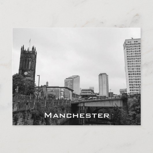 Manchester City Center Briefkaart (Voorkant)